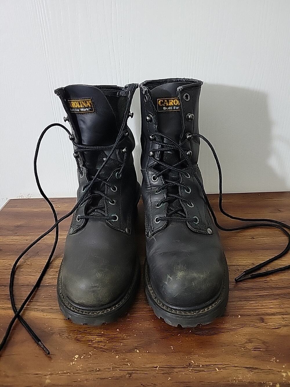 Vintage Carolina Steel Toe Boots 7D Made in China